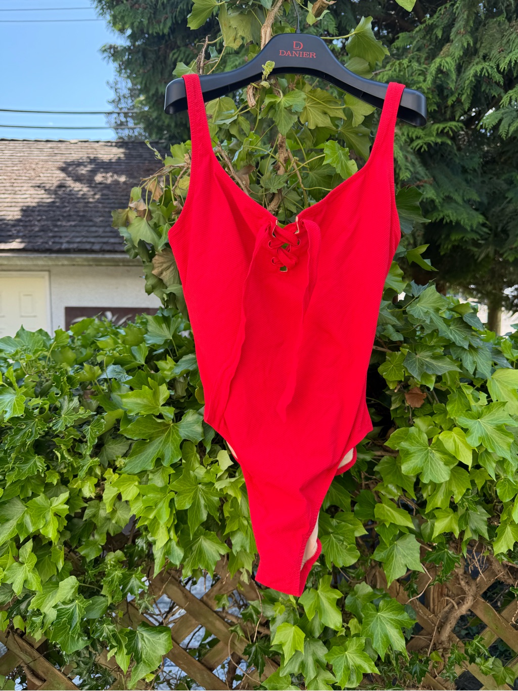 Nwt Jcrew Lace Up Lined & Shaped Quality Made Red